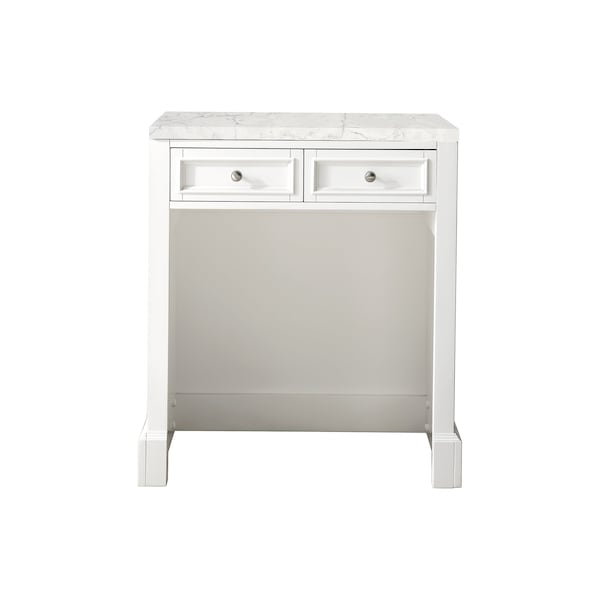 James Martin Vanities De Soto 30in Countertop Unit, Bright White w/ 3 CM Eternal Jasmine Pearl Quartz Top 825-CU30-BW-3EJP - main